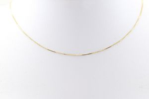 Gyermek Arany nyaklánc velencei kocka 0.5mm széles - Ezüst gyerek fülbevaló