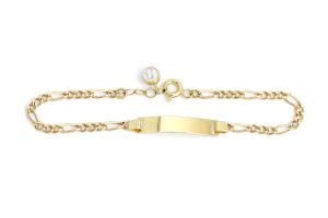 Arany baba karkötő Figaro cirkónia függővel - Baba arany karkötő