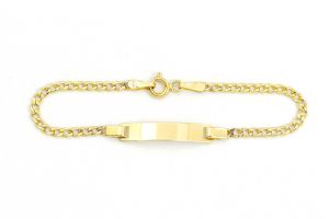 Baba arany karkötő Pancer gravírozható lapbetéttel - Baba arany karkötő