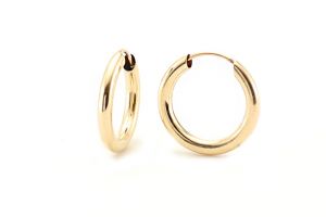 Arany karika fülbevaló vastag 11mm - Arany gyerek fülbevaló