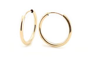 Arany karika fülbevaló vékony 11mm - Arany gyerek fülbevaló