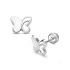 LISA fehér arany gyermek fülbevaló csavaros félig áttört pillangó JTAG-0311